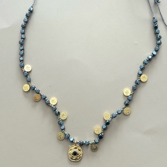 Black Hematite Cord Necklace-adjustable - Picture 5 of 6